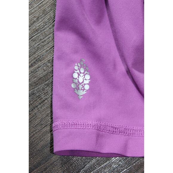 Free People FP movement wrap long sleeve shirt mauve purple rouching XS - Picture 5 of 13